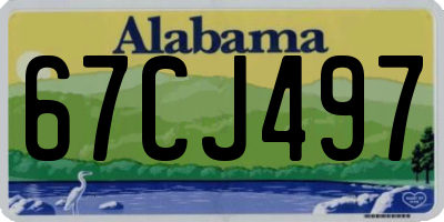 AL license plate 67CJ497