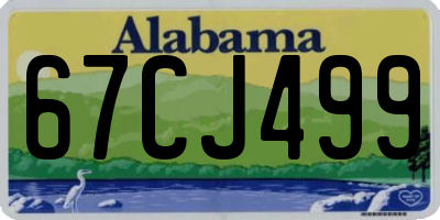 AL license plate 67CJ499