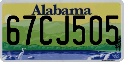 AL license plate 67CJ505