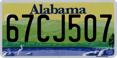 AL license plate 67CJ507