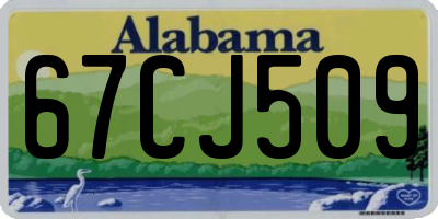 AL license plate 67CJ509