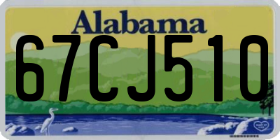 AL license plate 67CJ510