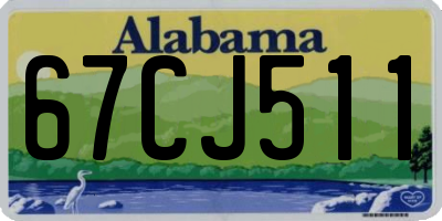 AL license plate 67CJ511