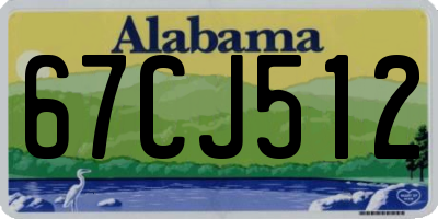 AL license plate 67CJ512