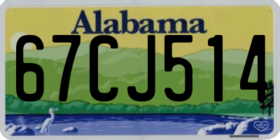 AL license plate 67CJ514