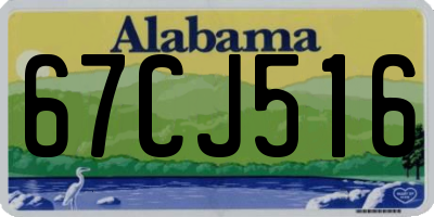 AL license plate 67CJ516