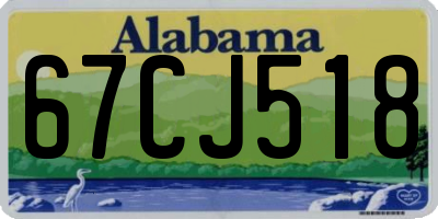 AL license plate 67CJ518