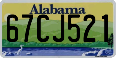 AL license plate 67CJ521