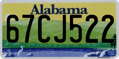 AL license plate 67CJ522