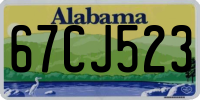 AL license plate 67CJ523