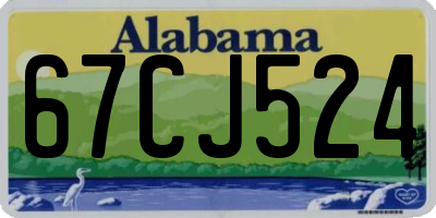 AL license plate 67CJ524