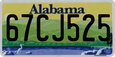 AL license plate 67CJ525