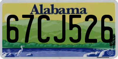 AL license plate 67CJ526