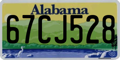 AL license plate 67CJ528