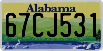 AL license plate 67CJ531