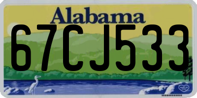 AL license plate 67CJ533