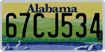 AL license plate 67CJ534
