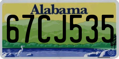 AL license plate 67CJ535