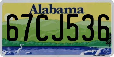 AL license plate 67CJ536