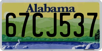 AL license plate 67CJ537