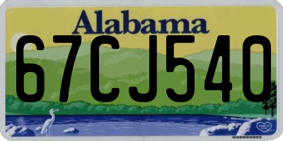 AL license plate 67CJ540