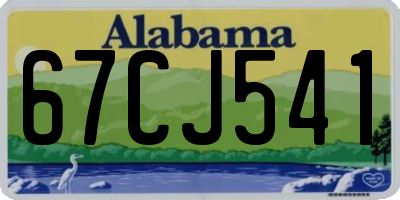 AL license plate 67CJ541