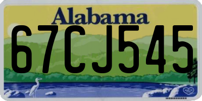 AL license plate 67CJ545
