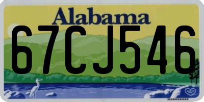 AL license plate 67CJ546