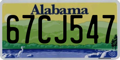 AL license plate 67CJ547