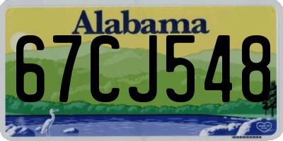 AL license plate 67CJ548