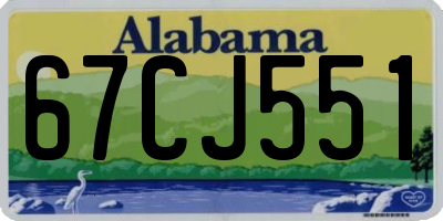 AL license plate 67CJ551