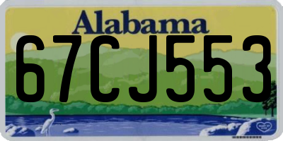 AL license plate 67CJ553