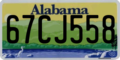 AL license plate 67CJ558