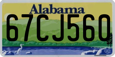 AL license plate 67CJ560