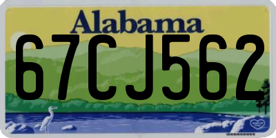 AL license plate 67CJ562