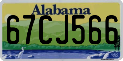 AL license plate 67CJ566