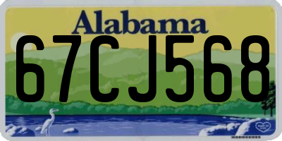 AL license plate 67CJ568