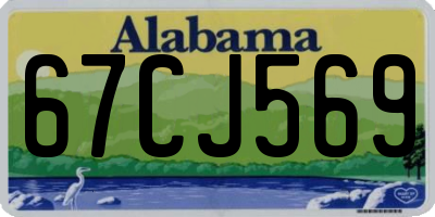 AL license plate 67CJ569