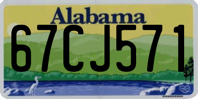 AL license plate 67CJ571
