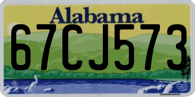 AL license plate 67CJ573