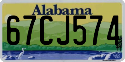 AL license plate 67CJ574