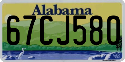 AL license plate 67CJ580