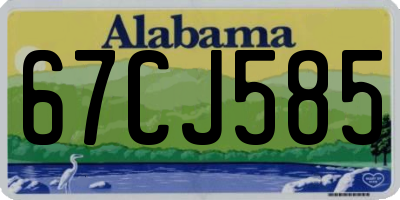 AL license plate 67CJ585