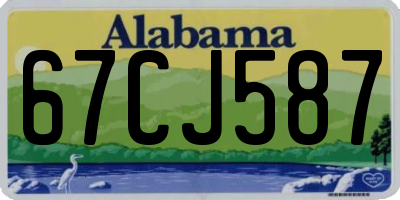 AL license plate 67CJ587