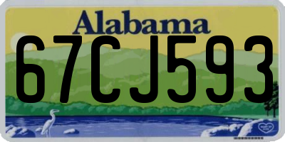 AL license plate 67CJ593