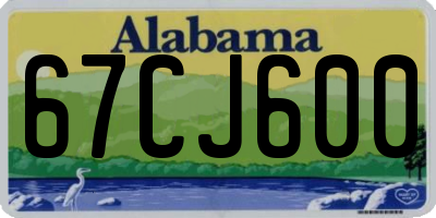AL license plate 67CJ600