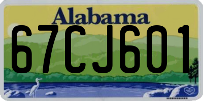 AL license plate 67CJ601