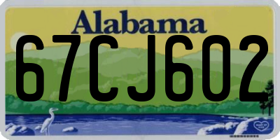AL license plate 67CJ602