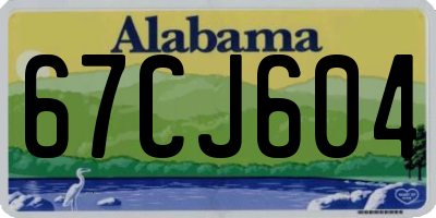 AL license plate 67CJ604