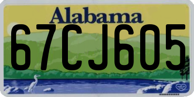 AL license plate 67CJ605